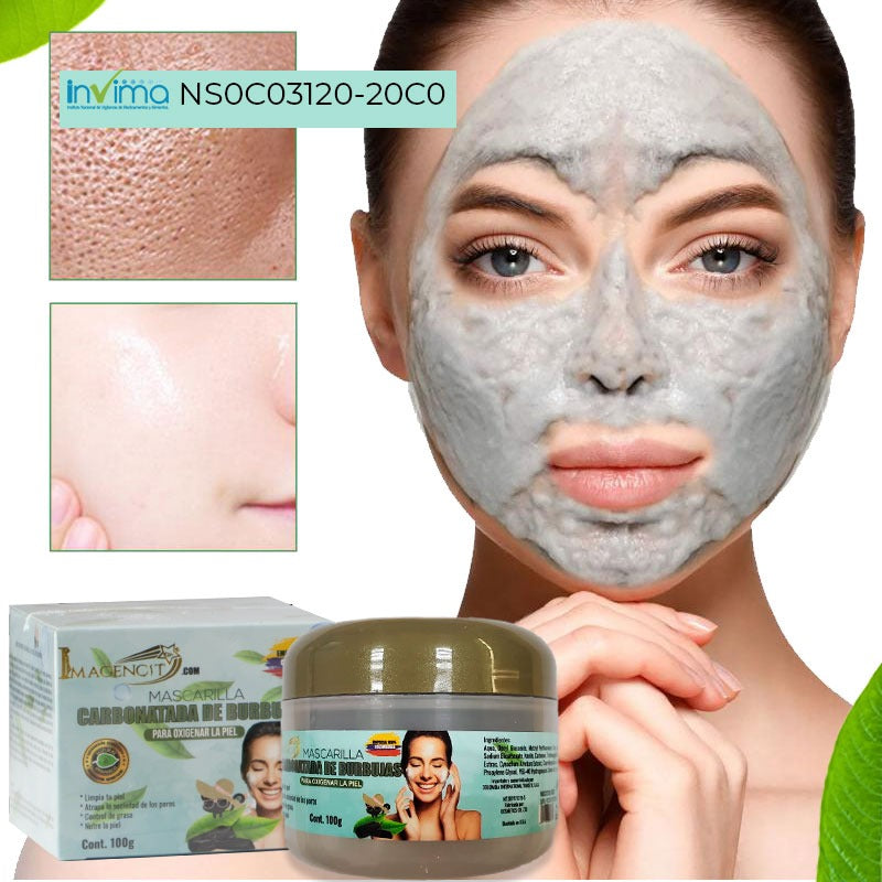 Mascarilla de carbon Activo y burbujas