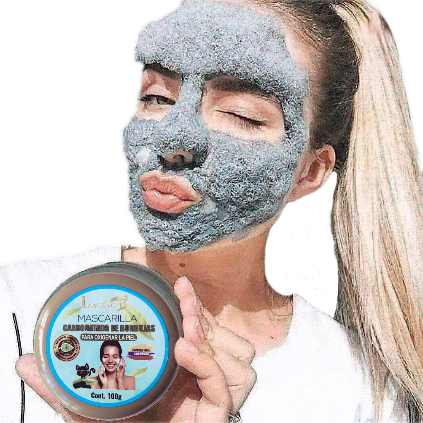 Mascarilla de carbon Activo y burbujas