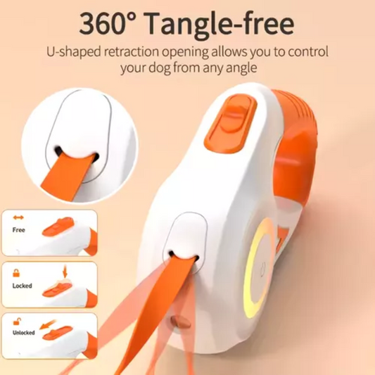 Correa Para Perro de 5 Metros con Linterna y Luz Led