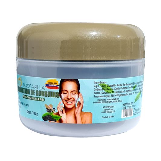 Mascarilla de carbon Activo y burbujas