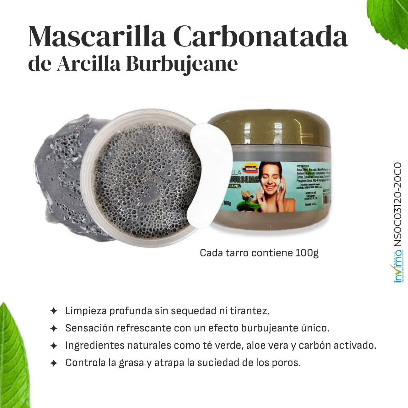 Mascarilla de carbon Activo y burbujas